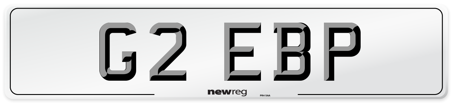 G2 EBP Number Plate from New Reg